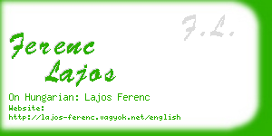 ferenc lajos business card